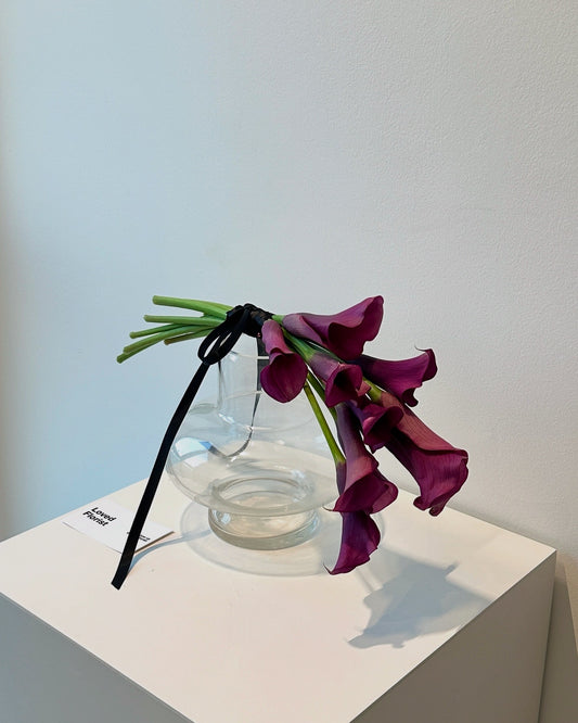 Dark Purple Calla Lily Bridal Bouquet