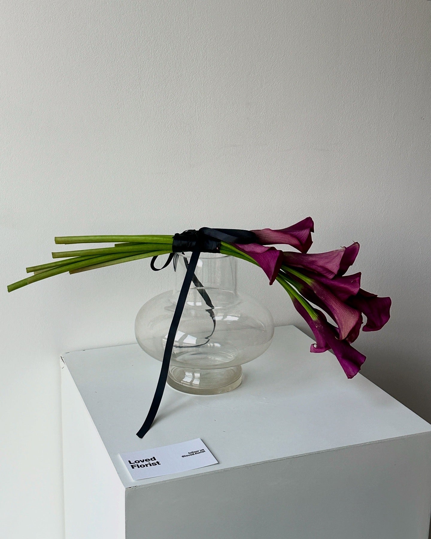 Dark Purple Calla Lily Bridal Bouquet