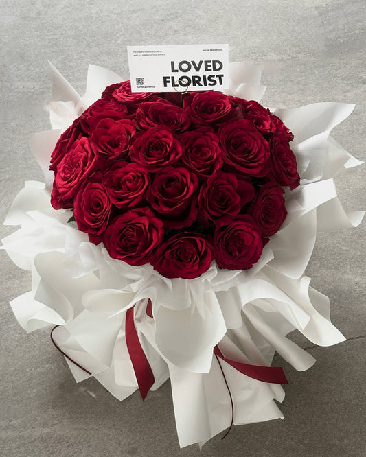 Red Rose White Bouquet