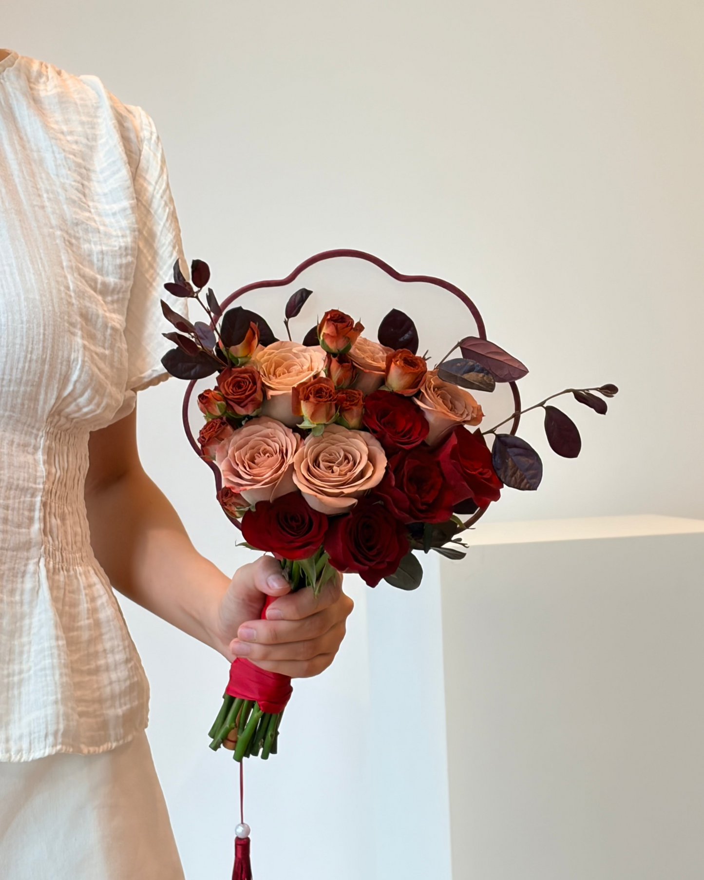 中式扇手捧花 Bridal Bouquet