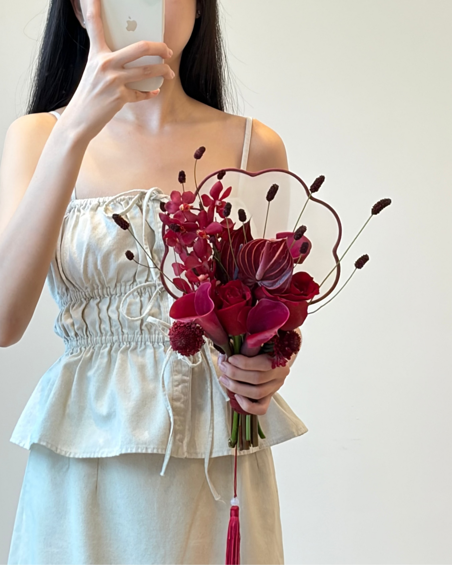 中式扇手捧花 Bridal Bouquet