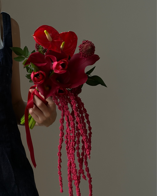 Customise Red Mix Bridal Bouquet