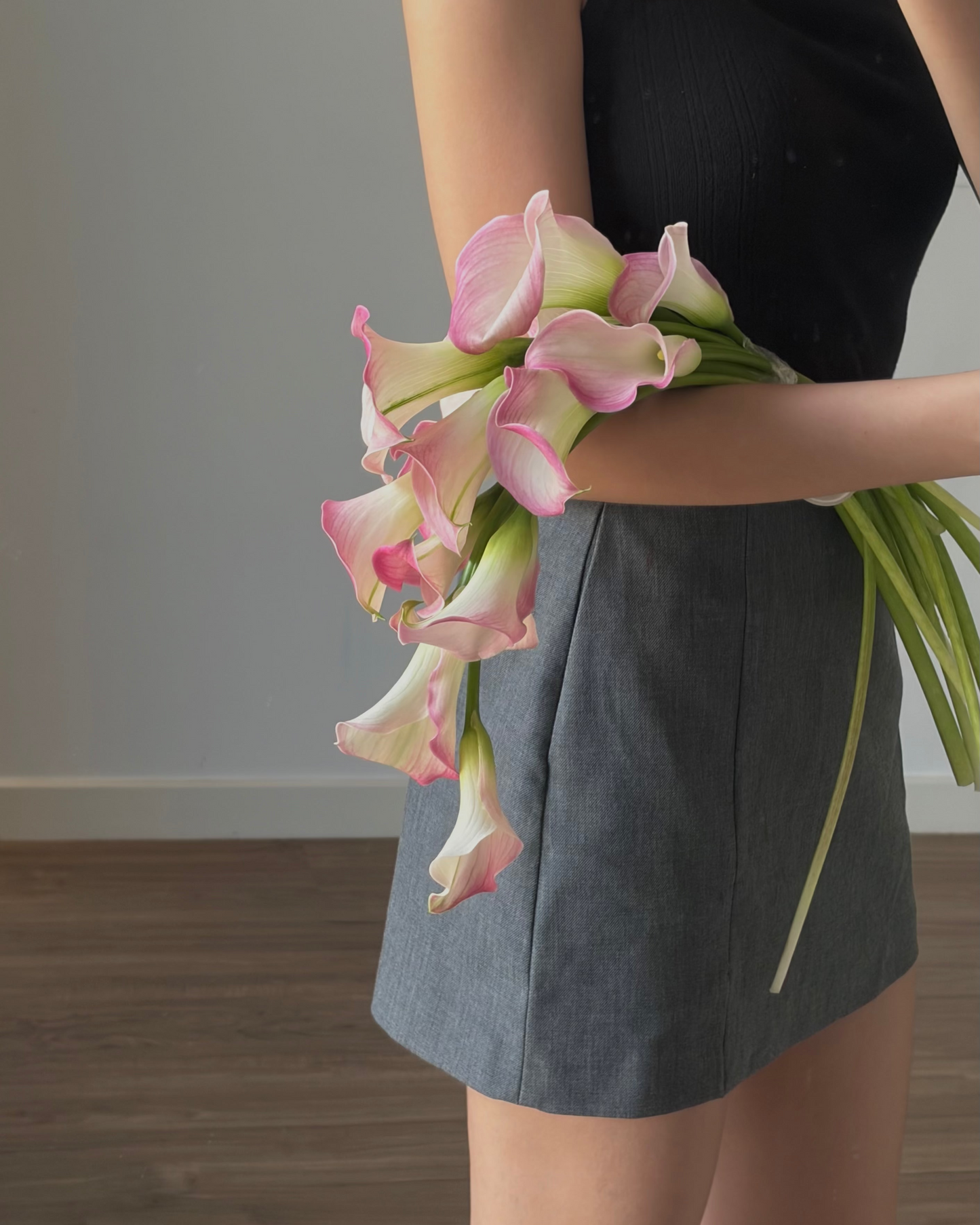 Cascading Blush Calla Lily Bridal