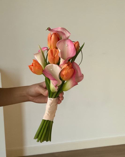 Sunset Coral Bridal Bouquet
