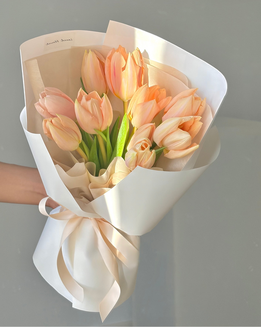 Peach Apricot Tulips